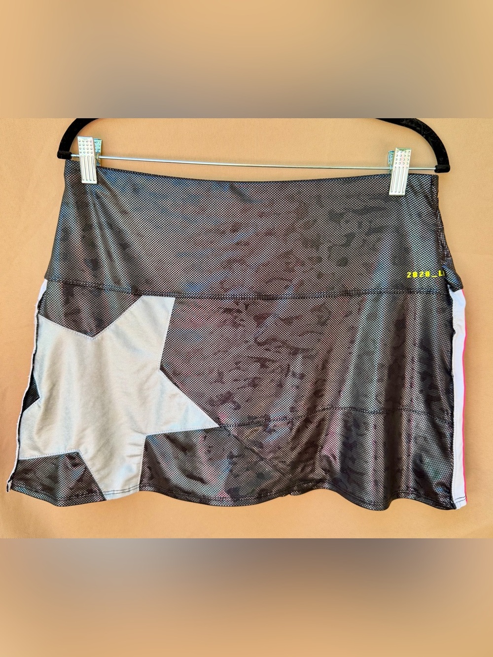 Lucky in Love, RARE skirt/skort, altered from XL TO LARGE.  Metallica black!